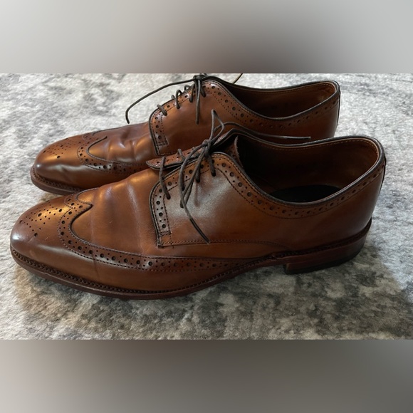 Allen Edmunds Bel Air Cognac Oxford Shoes Size 9.5 D - Picture 1 of 13